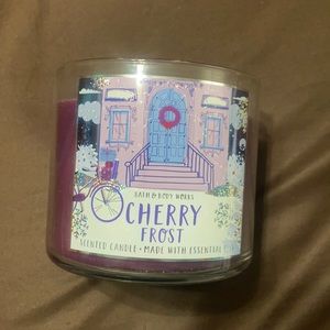 Brand new bath & body works “cherry frost” candle